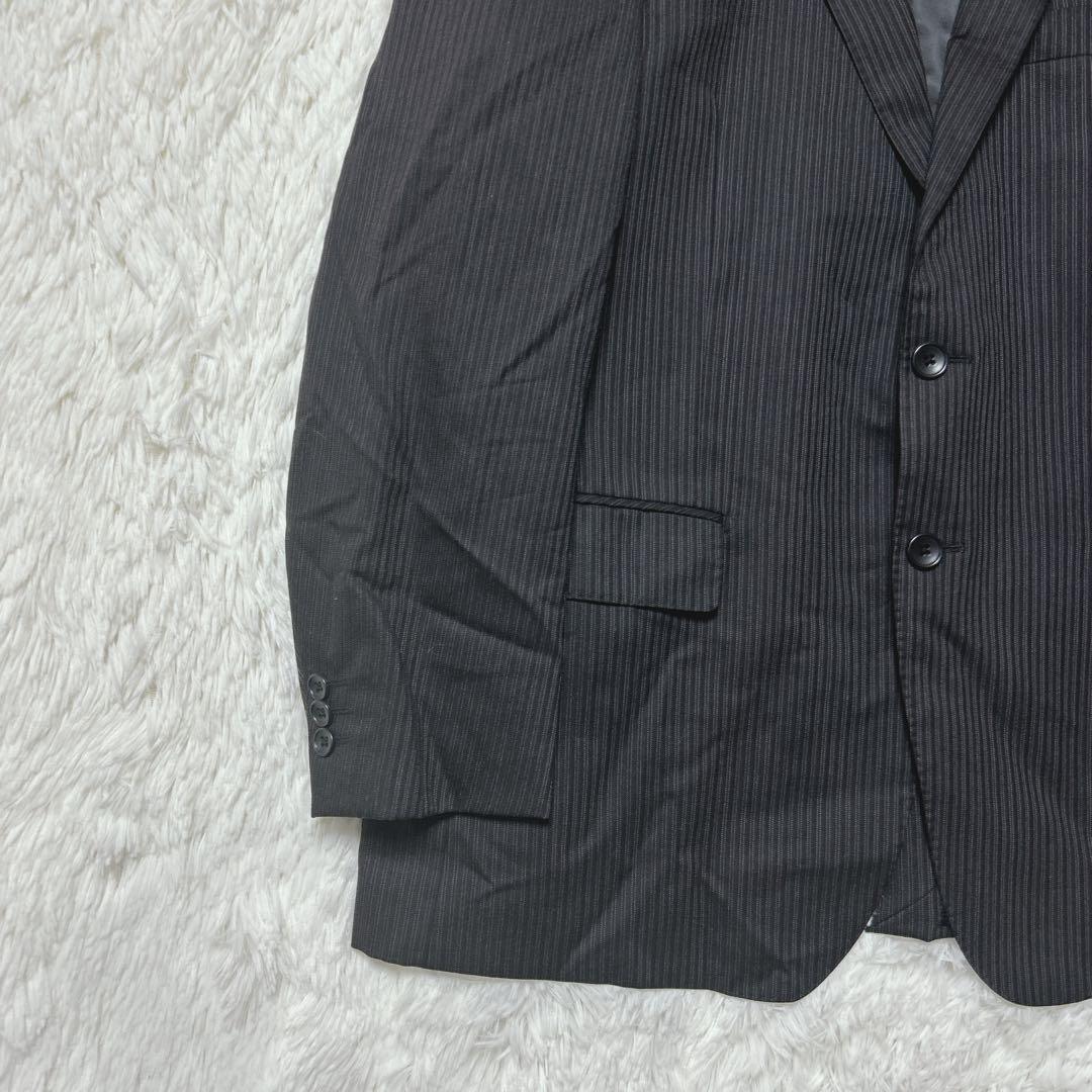 Rare Christian Orani Business Jacket Striped Black Long Sleeve F
