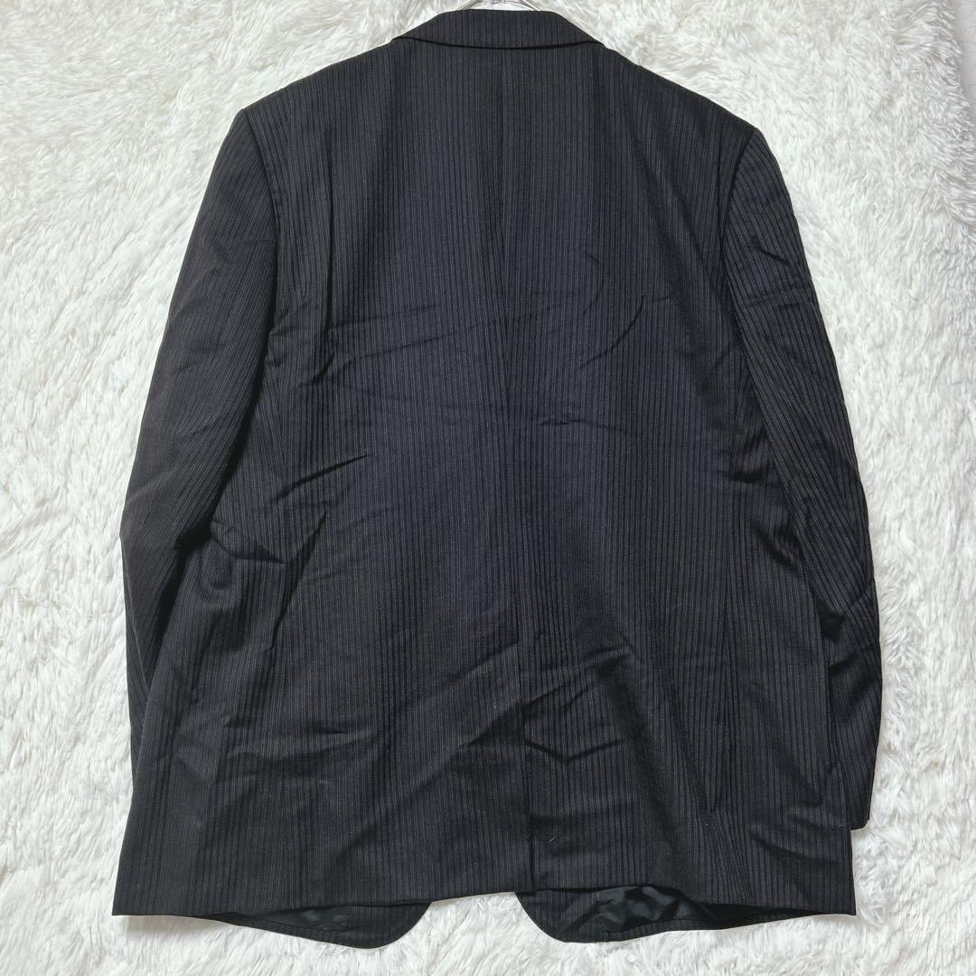 Rare Christian Orani Business Jacket Striped Black Long Sleeve F
