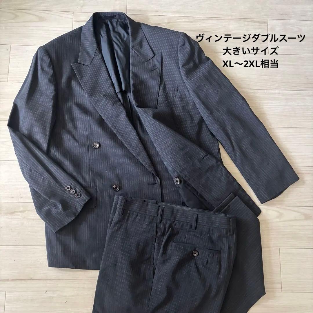 [Italian Fabric] Summer Double Suit Setup Striped Large Unlined