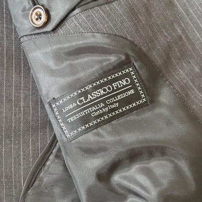 [Italian Fabric] Summer Double Suit Setup Striped Large Unlined