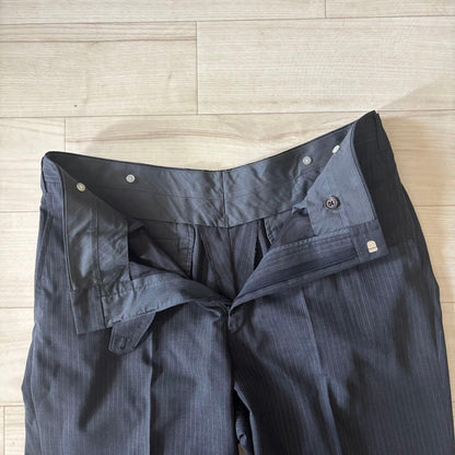 [Italian Fabric] Summer Double Suit Setup Striped Large Unlined