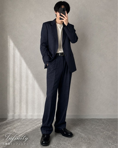 Rue Royale Custom Suit Setup Pinstripe Navy Men's