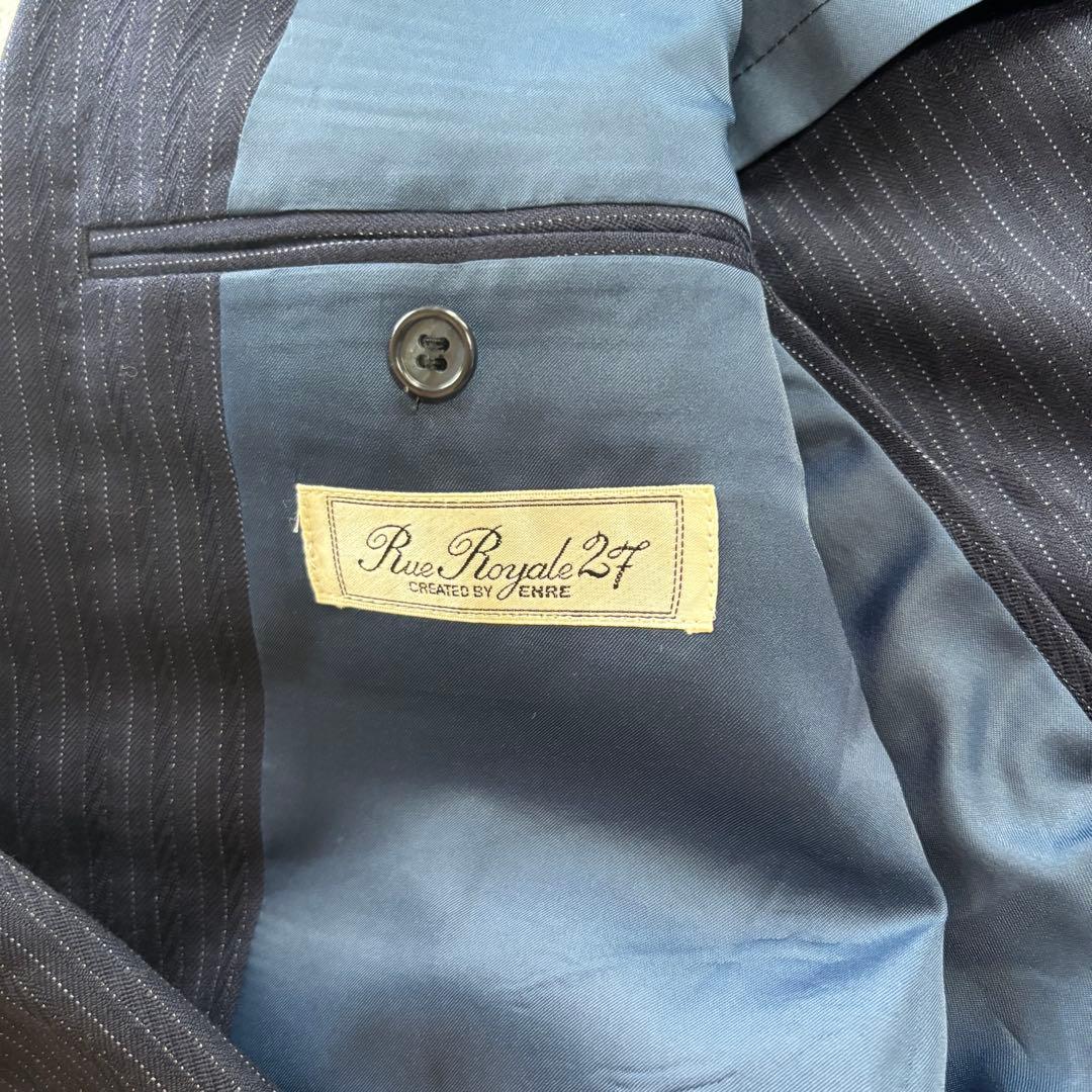 Rue Royale Custom Suit Setup Pinstripe Navy Men's