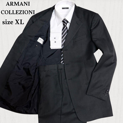 Very good condition ☆ Armani Collezioni ☆ Suit setup ☆ Woven pattern ☆ Black ☆ 50 ☆ XL