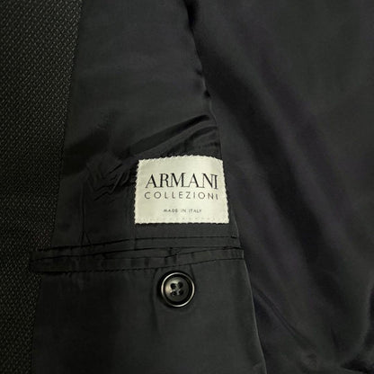Very good condition ☆ Armani Collezioni ☆ Suit setup ☆ Woven pattern ☆ Black ☆ 50 ☆ XL