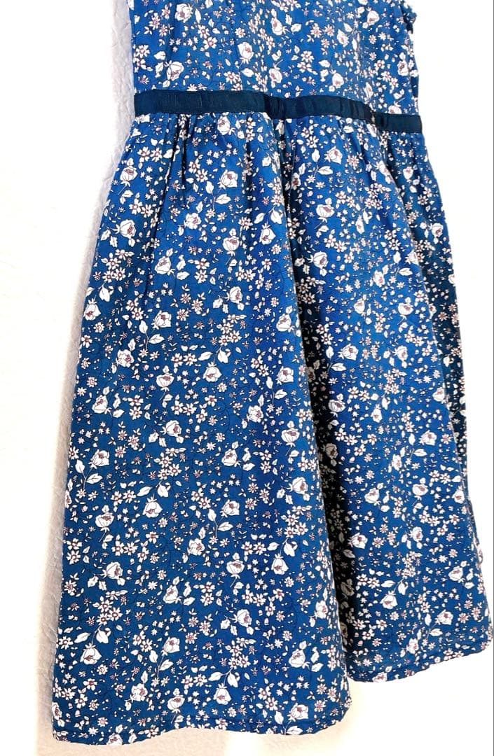 [Catherine Cottage] Beautiful item Floral pattern white collar dress 130