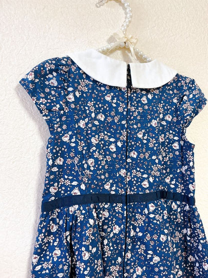[Catherine Cottage] Beautiful item Floral pattern white collar dress 130