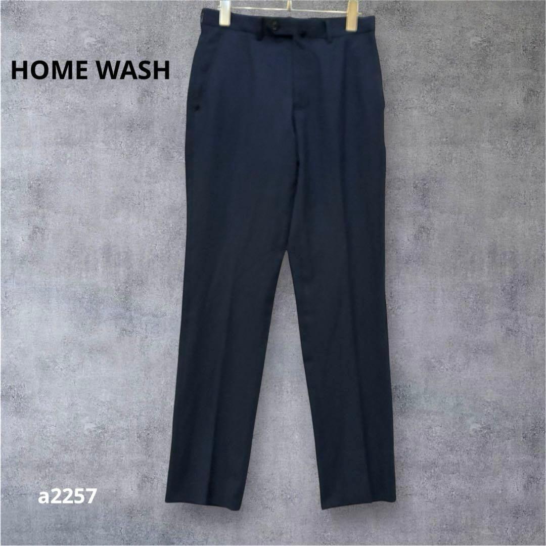 [Home wash] Slacks pants center press office navy L