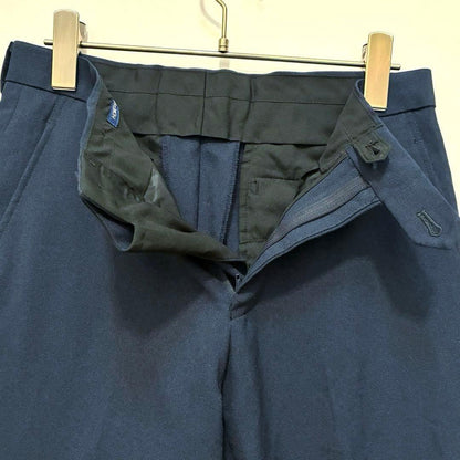 [Home wash] Slacks pants center press office navy L