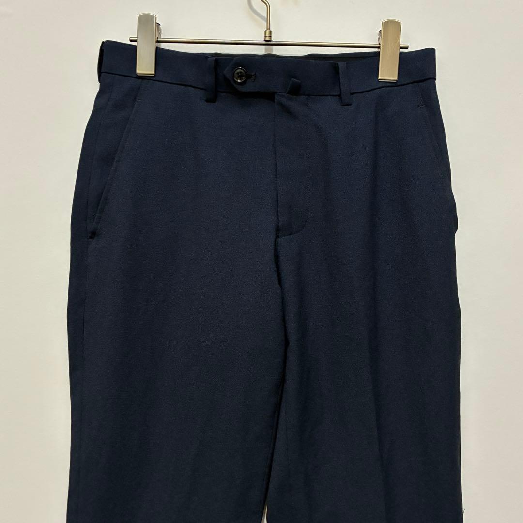 [Home wash] Slacks pants center press office navy L