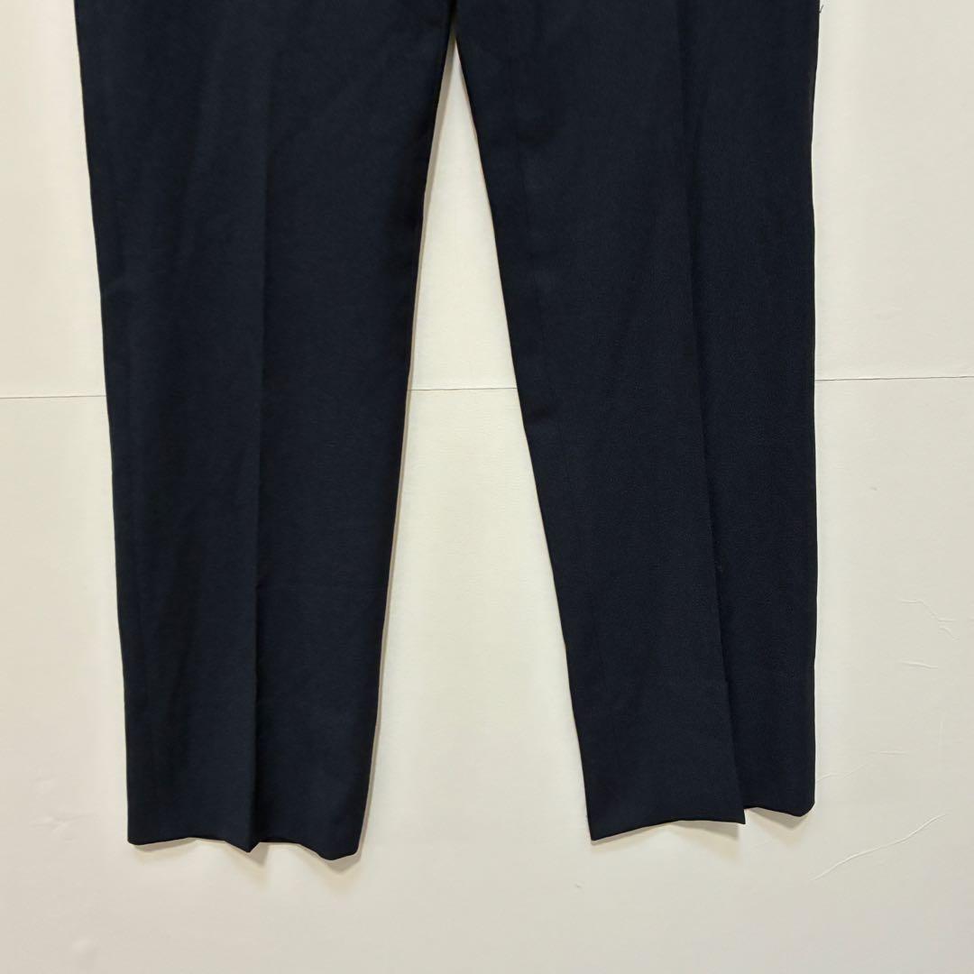 [Home wash] Slacks pants center press office navy L