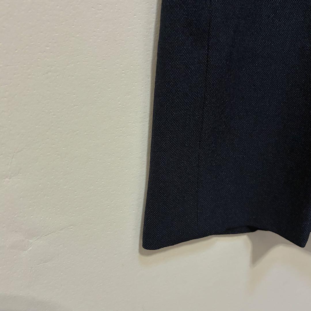 [Home wash] Slacks pants center press office navy L