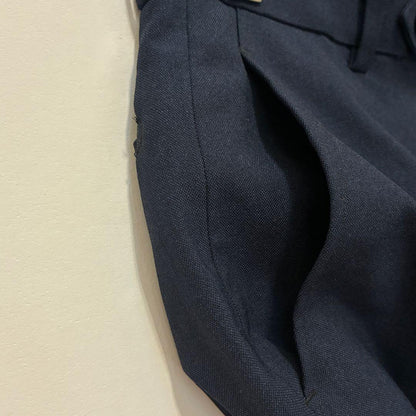 [Home wash] Slacks pants center press office navy L