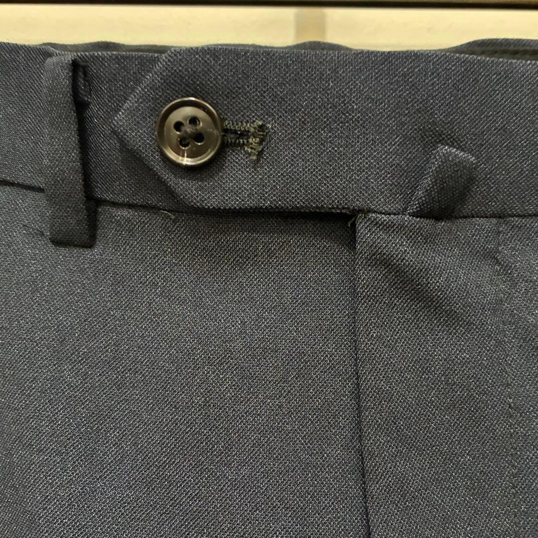 [Home wash] Slacks pants center press office navy L