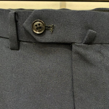 [Home wash] Slacks pants center press office navy L
