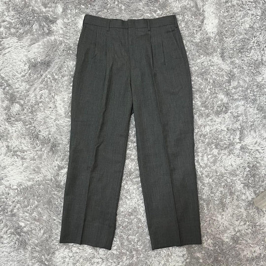 Suit slacks gray men's suit vintage wide pants