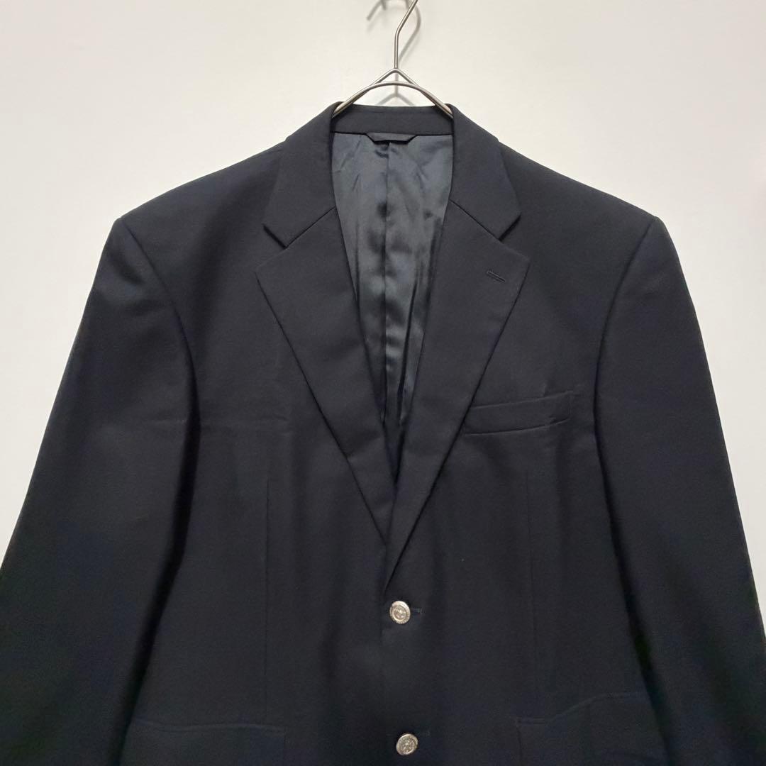 [Durban] Tailored jacket suit wool made in Japan navy L