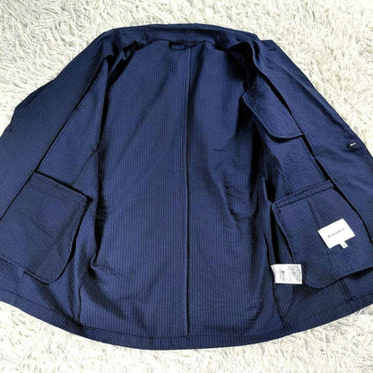 Very good condition Takeokikuchi TK washable seersucker tailored jacket navy