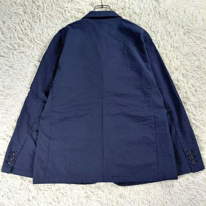 Very good condition Takeokikuchi TK washable seersucker tailored jacket navy
