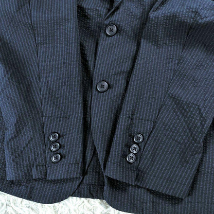 Very good condition Takeokikuchi TK washable seersucker tailored jacket navy