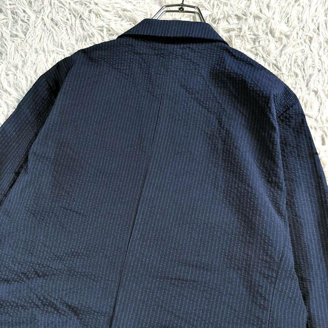 Very good condition Takeokikuchi TK washable seersucker tailored jacket navy