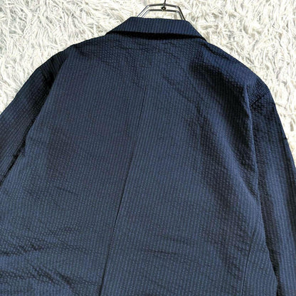 Very good condition Takeokikuchi TK washable seersucker tailored jacket navy