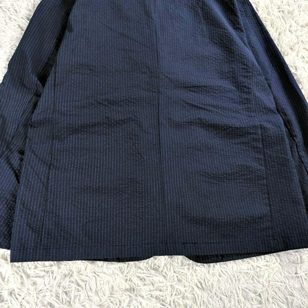Very good condition Takeokikuchi TK washable seersucker tailored jacket navy