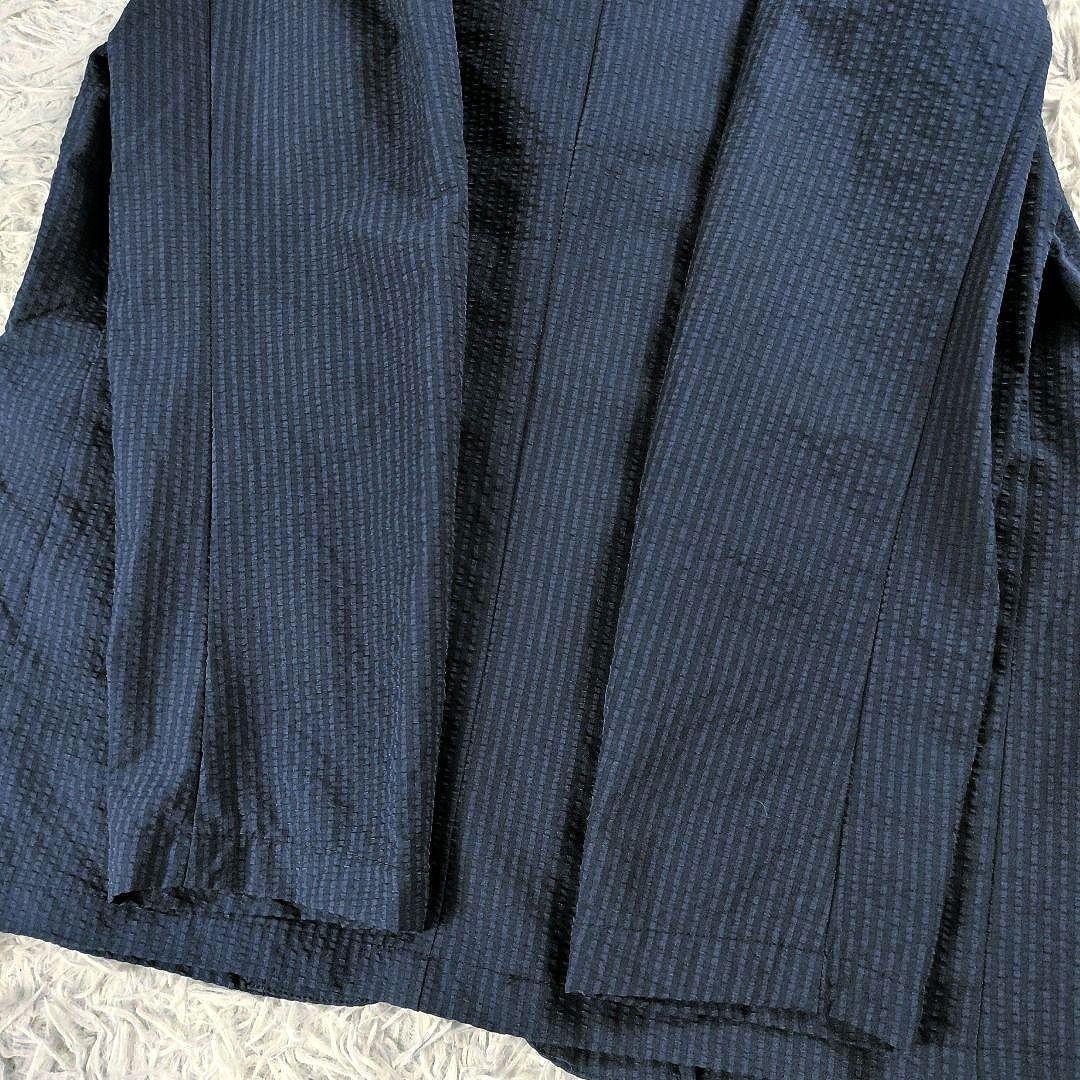 Very good condition Takeokikuchi TK washable seersucker tailored jacket navy