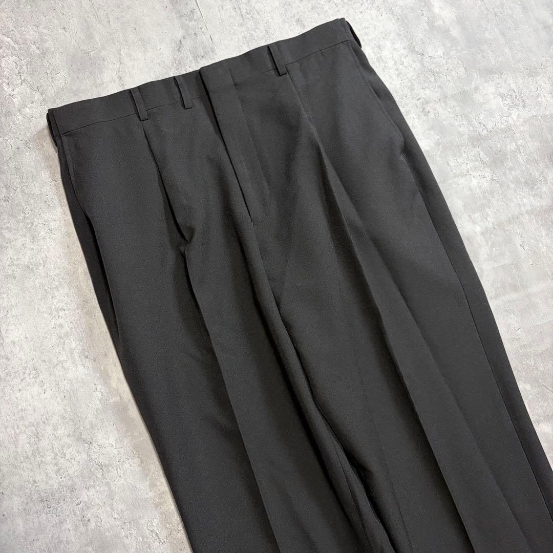 Good condition double breasted setup suit black adjuster tuck 180