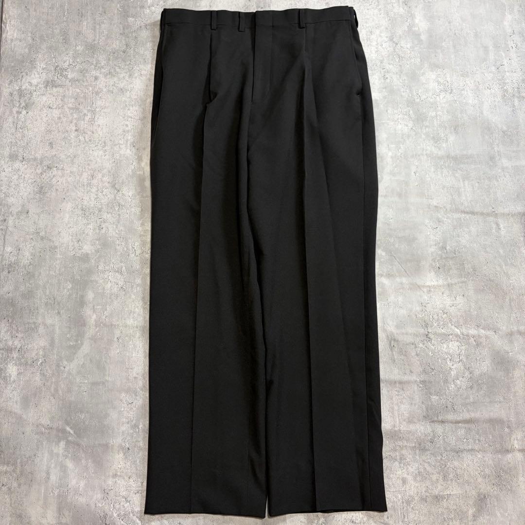 Good condition double breasted setup suit black adjuster tuck 180
