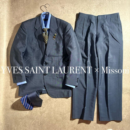Yves Saint Laurent 90s Setup Suit Tie 3 Pins 3 Archive