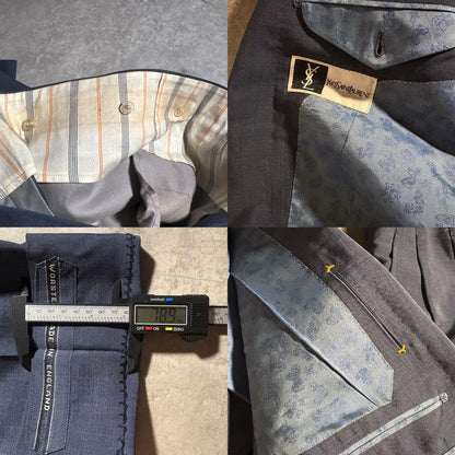 Yves Saint Laurent 90s Setup Suit Tie 3 Pins 3 Archive