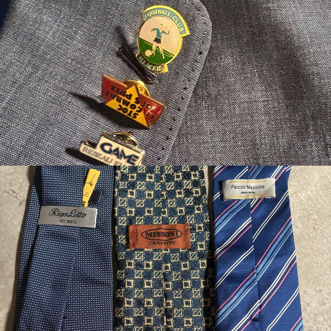 Yves Saint Laurent 90s Setup Suit Tie 3 Pins 3 Archive