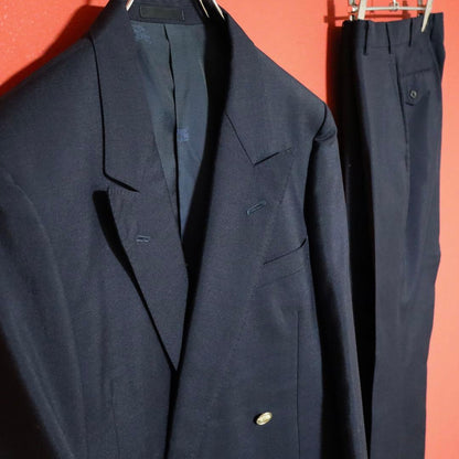 Burberrys 90s WOOL & MOHAIR gold button double setup