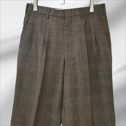 “Durban” Suit Setup Beige Check Retro Masaki Suda Style