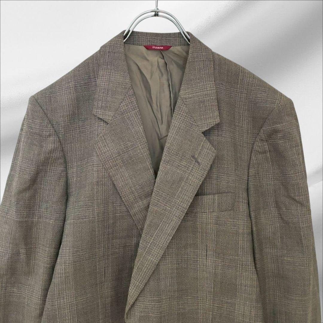 “Durban” Suit Setup Beige Check Retro Masaki Suda Style