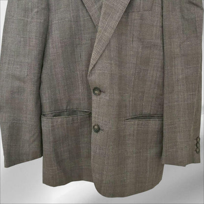 “Durban” Suit Setup Beige Check Retro Masaki Suda Style