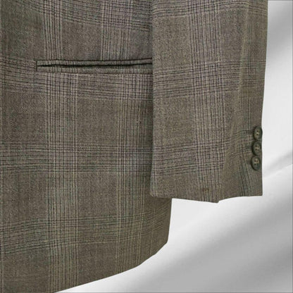 “Durban” Suit Setup Beige Check Retro Masaki Suda Style