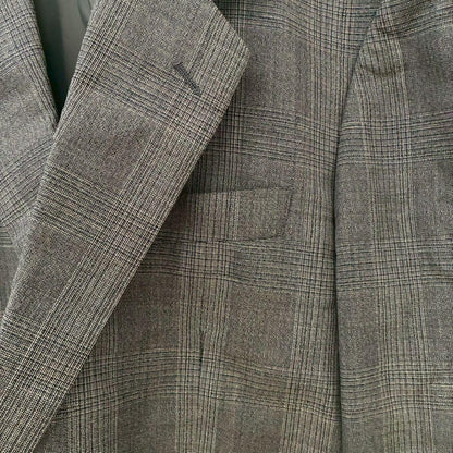 “Durban” Suit Setup Beige Check Retro Masaki Suda Style