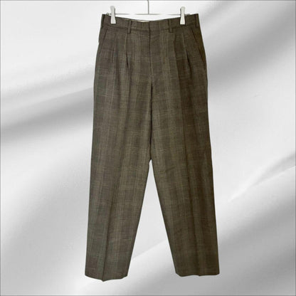 “Durban” Suit Setup Beige Check Retro Masaki Suda Style