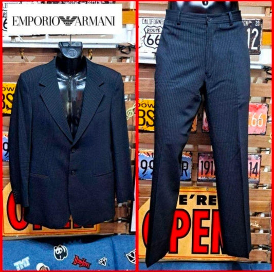 Emporio Armani Striped Two Button Setup Business Suit 50