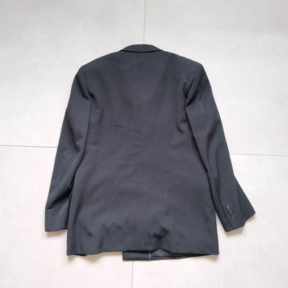 90s vintage double suit setup retro unlined black wedding