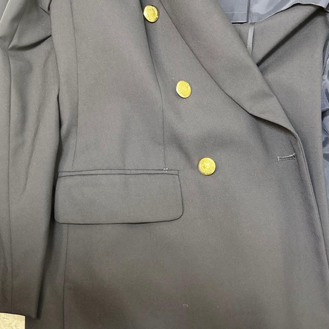 Burberrys Navy blue gold button double 42 skirt setup rare