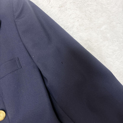 Burberrys Navy blue gold button double 42 skirt setup rare
