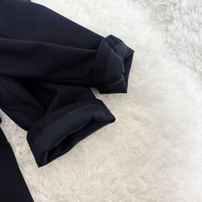 Burberrys Navy blue gold button double 42 skirt setup rare