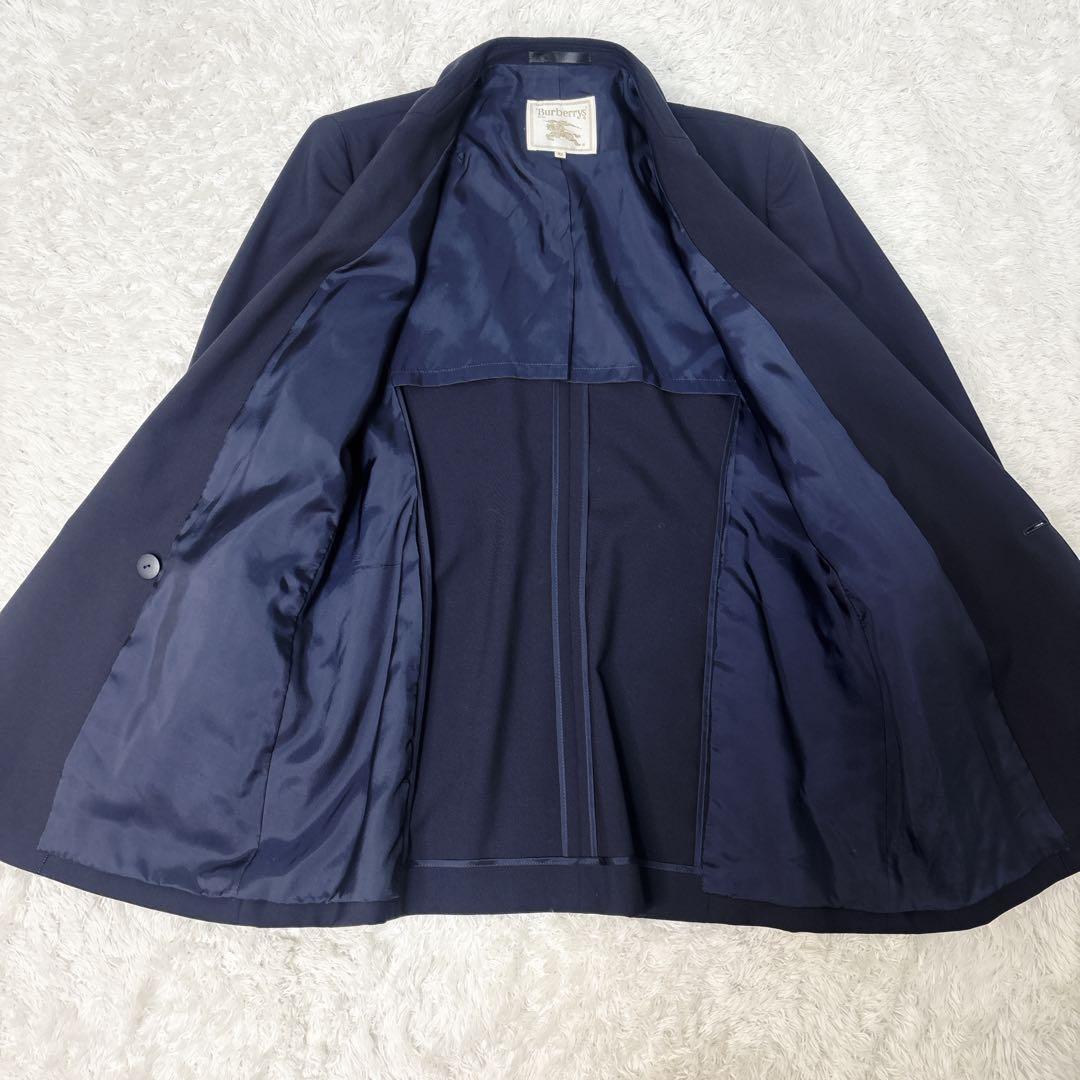 Burberrys Navy blue gold button double 42 skirt setup rare