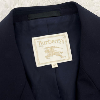 Burberrys Navy blue gold button double 42 skirt setup rare