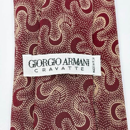Giorgio Armani Tie Geometric Pattern 100% Silk Made in Italy 8cm