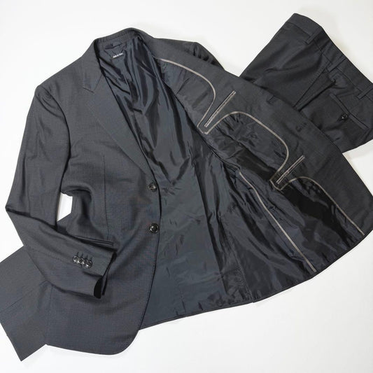 Giorgio Armani Silk Suit Setup Black Dark Gray