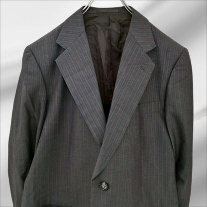 Made in America high quality "Plum Royal" suit set up Gray striped
